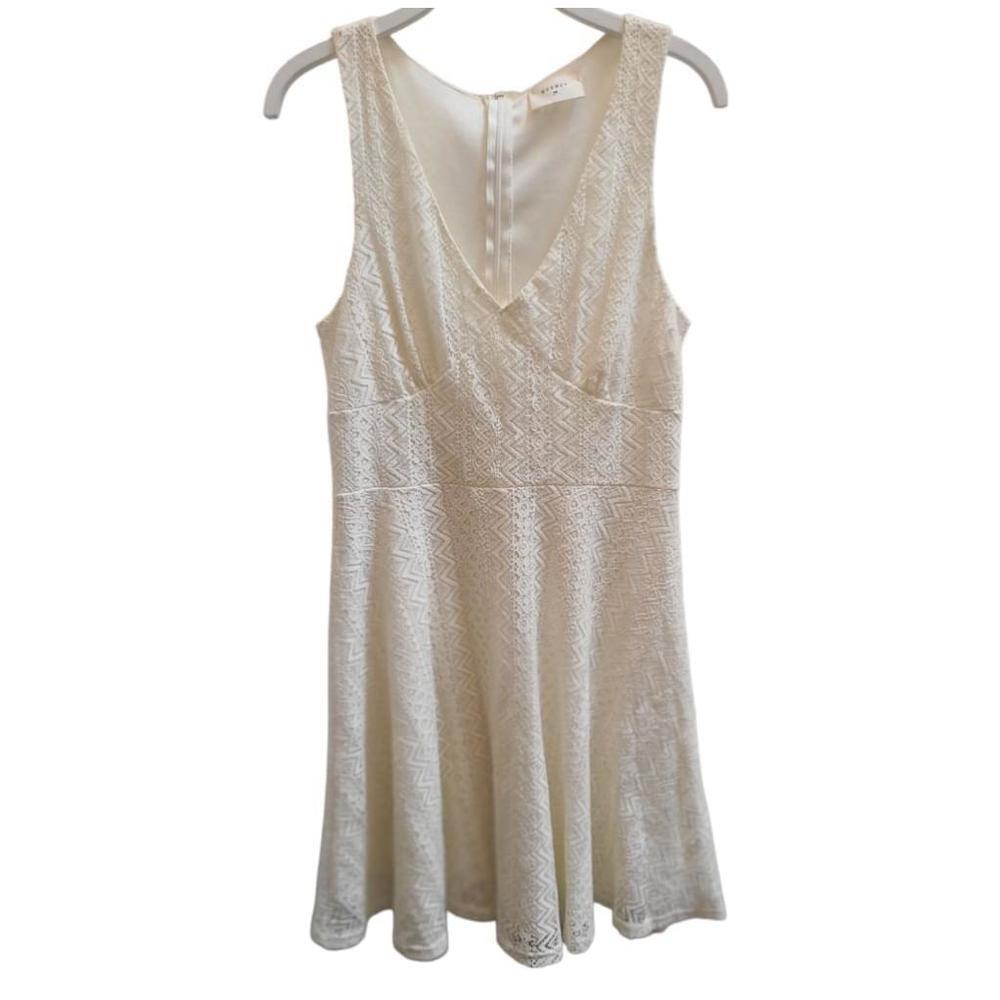Anthropologie Everly Lace Skater Dress - White - Size M